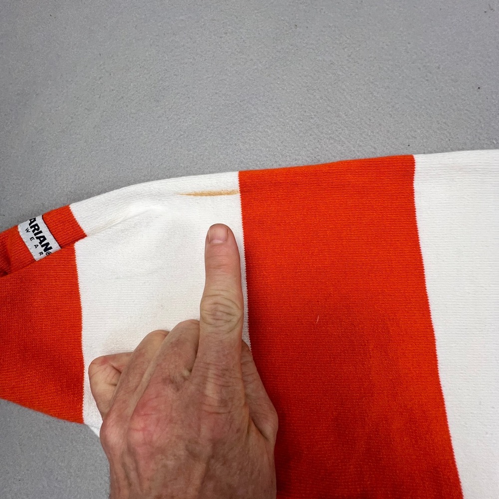 Barbarian Rugby Shirt Mens Medium Orange White Lacrosse Chagrin Falls NWOT - Picture 8 of 16